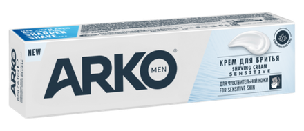 ARKO MEN Крем для бритья, Sensitive, 65гр., блок 72шт., АРКО