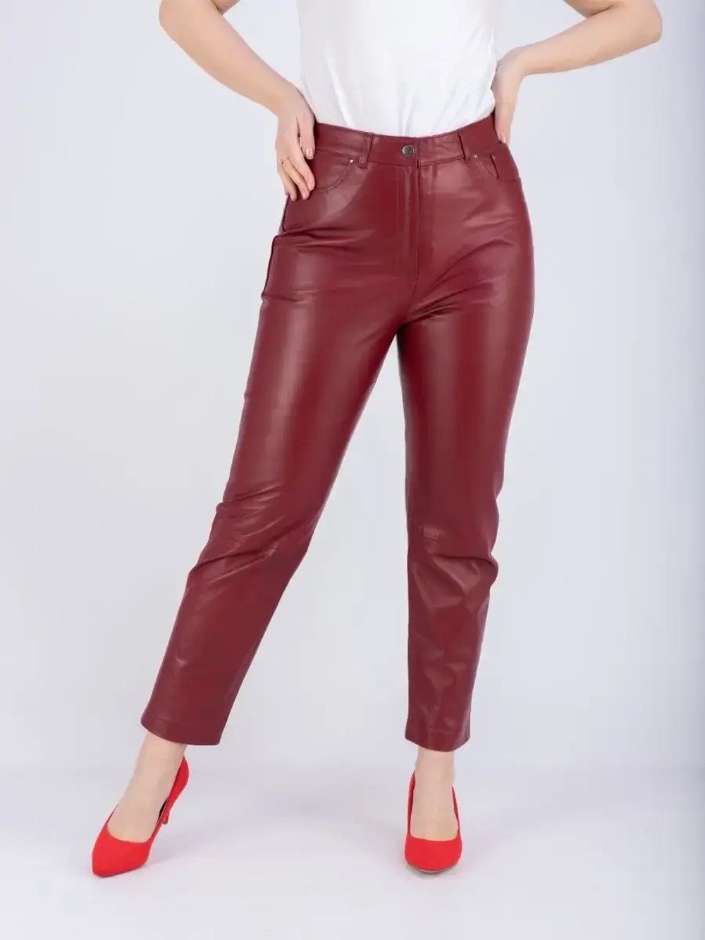 Брюки кожаные женские натуральные