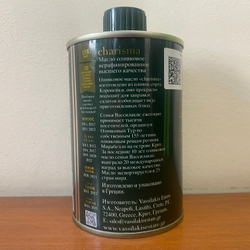 Оливковое масло греческое CHARISMA Extra Virgin в ж/б, 0,25 л, Греция (Крит)