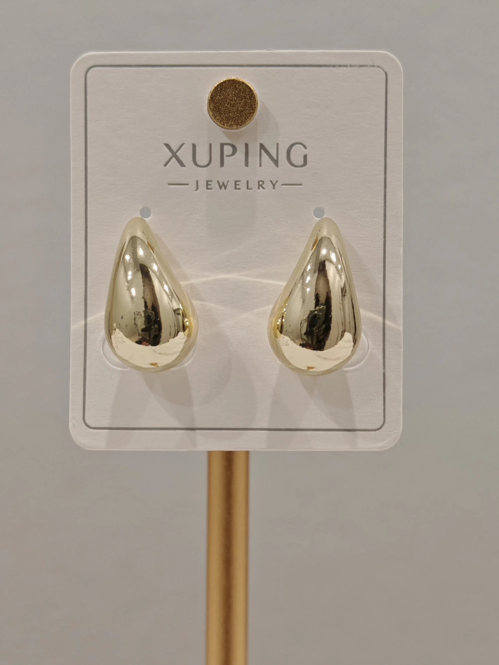 Серьги Xuping «Золотая капля» Gold 14K