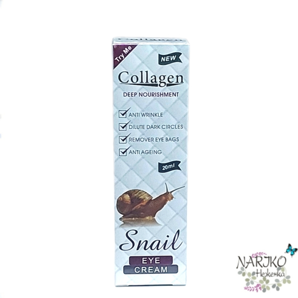 Крем для век с Коллагеном и Муцином улитки против темных кругов PEI MEI Collagen & Snail Eye Cream, 20 мл.