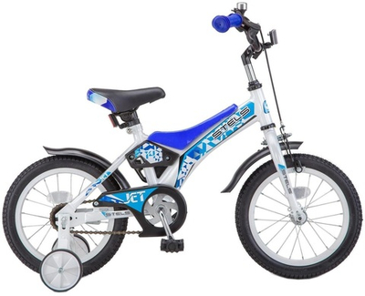 Детский велосипед Stels Jet 14" Z010 бело-синий