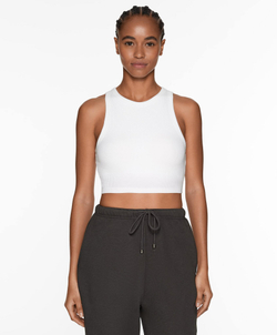 Oysho Майка из смесового модала с чашками, белый