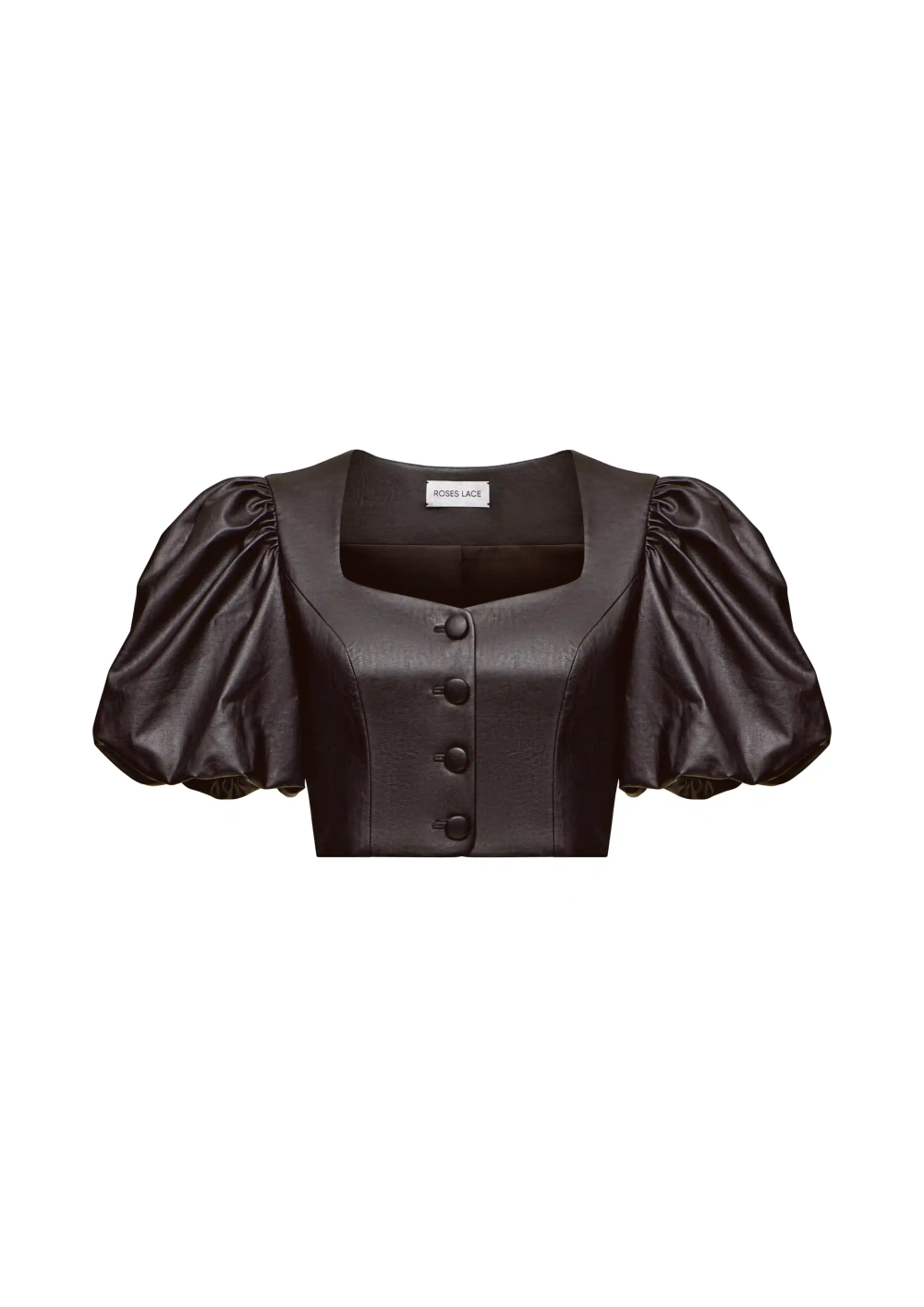 Chanelle, топ из шоколадной экокожи