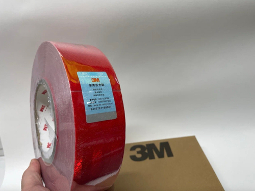 Лента (Красная) для контурной маркировки жестких бортов, самоклеящаяся, красный, 50 мм х 45 пог. м.  (1 шт. / рулон)