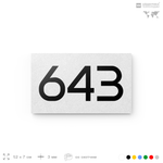 Номер на дверь 643, табличка на дверь для офиса, квартиры, кабинета, аудитории, склада, белая 120х70 мм, Айдентика Технолоджи
