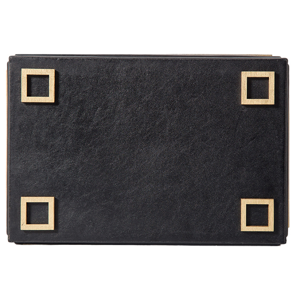 Шкатулка большая прямоугольная «Deco». Цвет черный