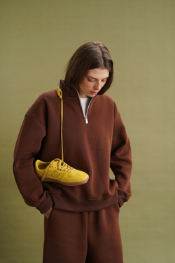 Олимпийка Zoe с начесом, какао