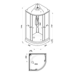Душевая кабина Niagara Light L90/17 (90х90х215) 3 места