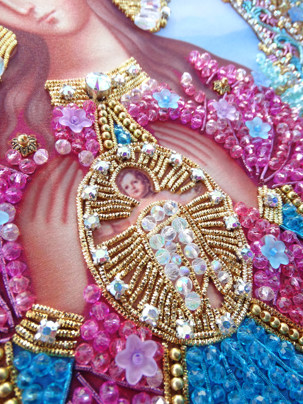 И-25 Набор для вышивания хрустальными камнями Богородица Помощница в родах