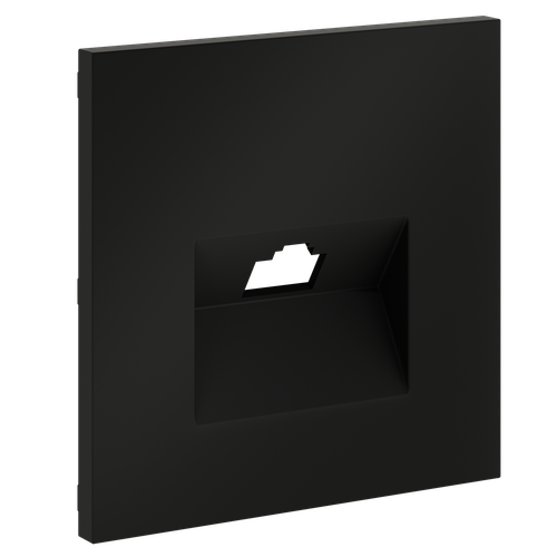 Накладка для розетки компьютерной RJ45 кат.6, S70 (черный матовый)