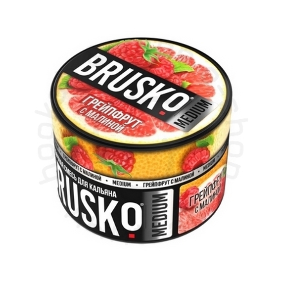 Бестабачная смесь для кальяна BRUSKO, 50 г, Грейпфрут Малина, Medium