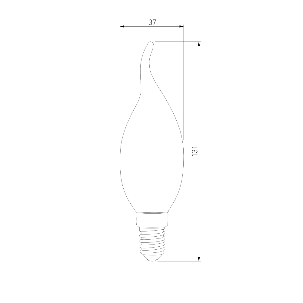 Светодиодная лампа "Свеча на ветру" CA37 6W 4200K E14 BLE1419
