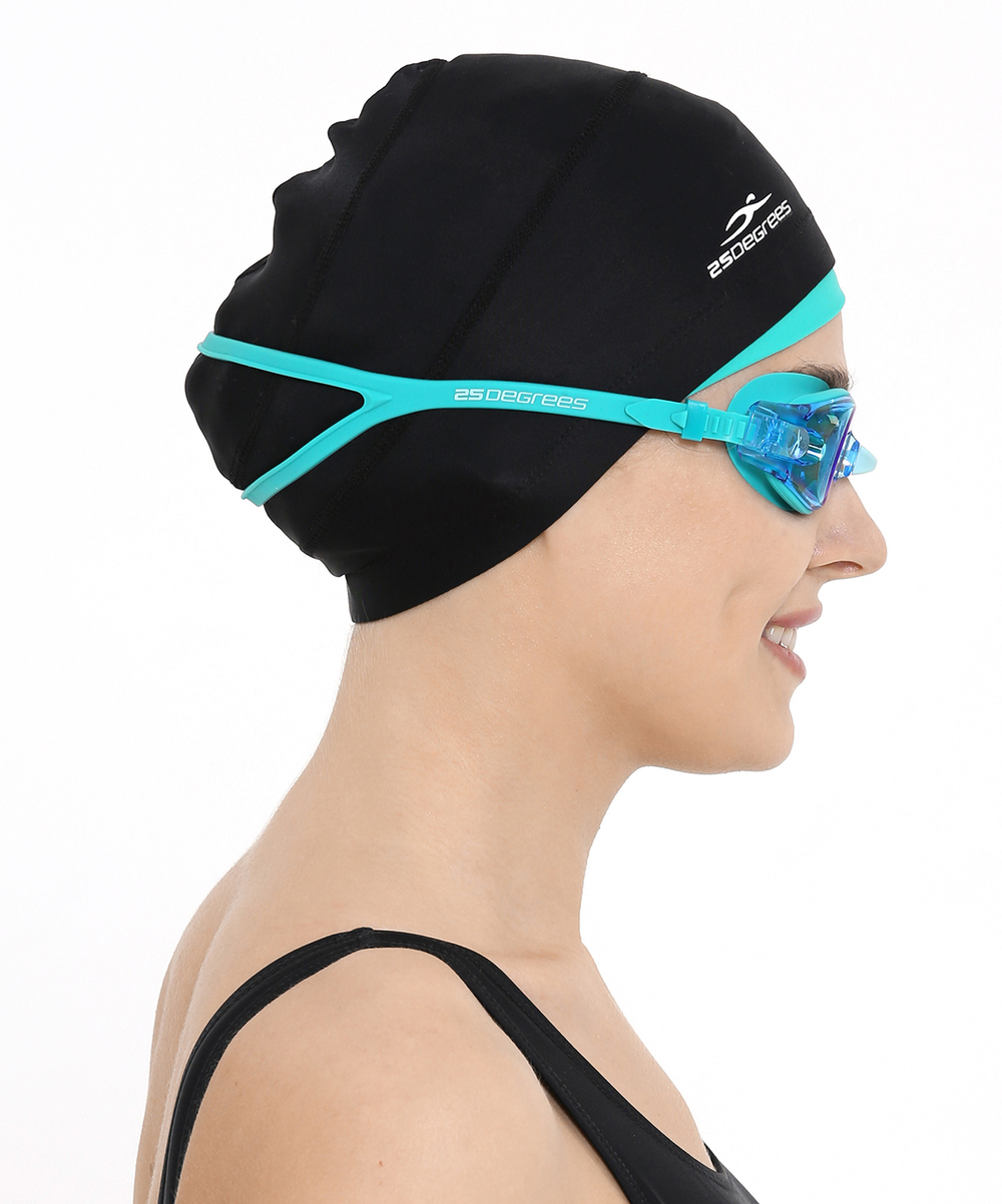 Шапочка для плавания Duplo Black/Aquamarine, полиамид