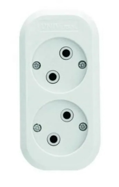 Колодка 2 -м б/з белая UNIVersal