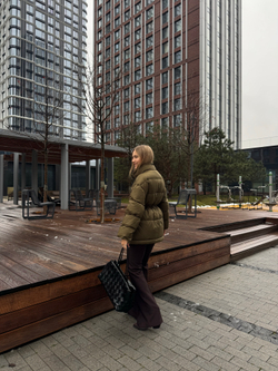 Пуховик Brunello миди изумруд