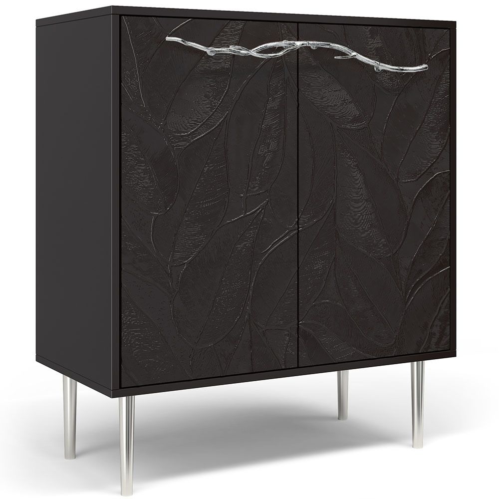 Комод Арт Колор leaves Стайл Сильвер с 2 полками Терпкий коричневый