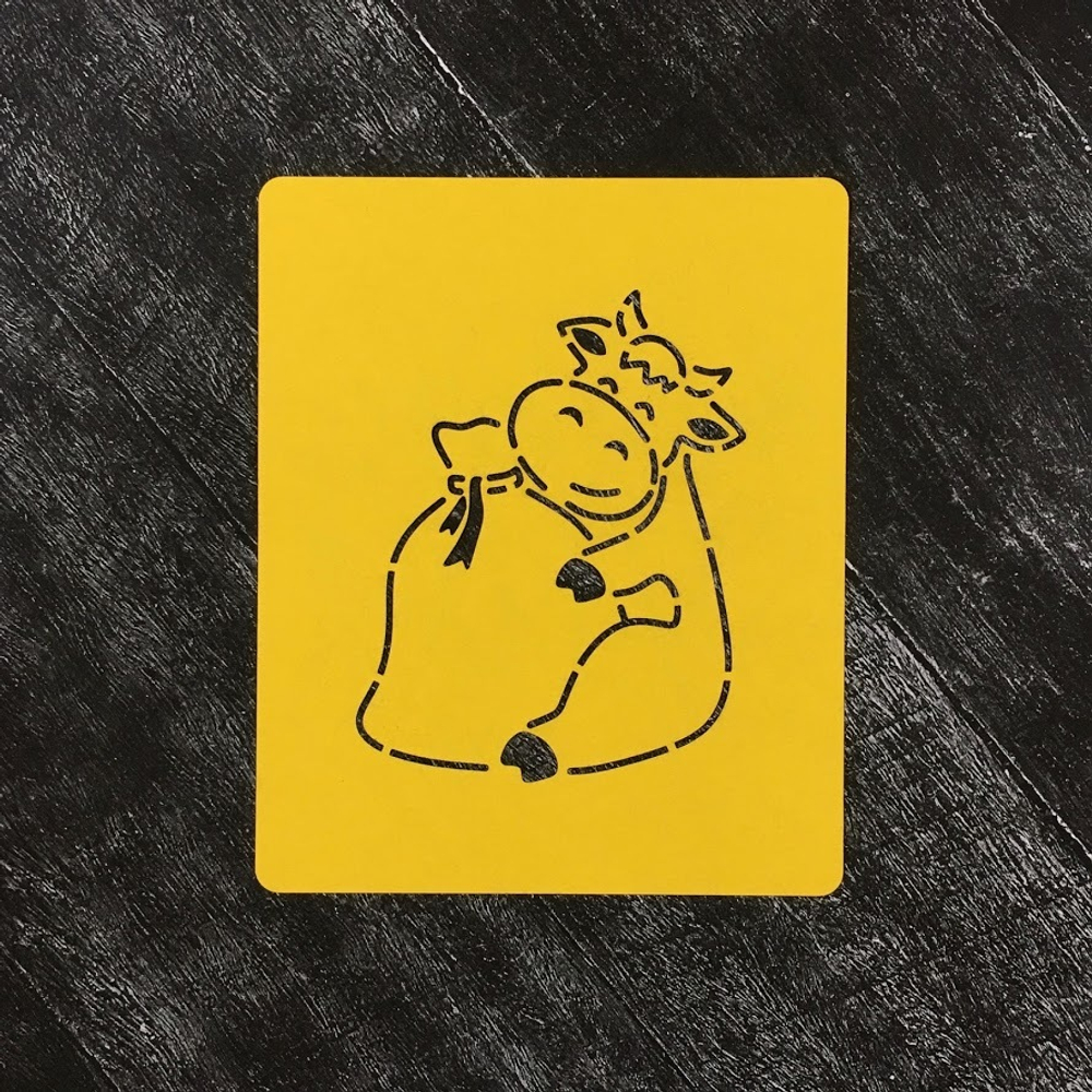 Бык №61 с мешком подарков