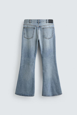 ZARA ДЖИНСЫ FLARE FIT С РАЗРЕЗАМИ, ГОЛУБОЙ