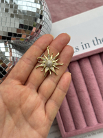 Подвеска "Солнце" 33мм, со стразами