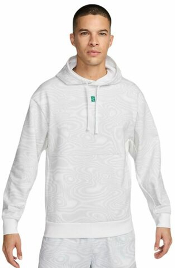 Мужская теннисная кофта Nike Court Heritage Dri-Fit Fleece Tennis Hoodie - белый