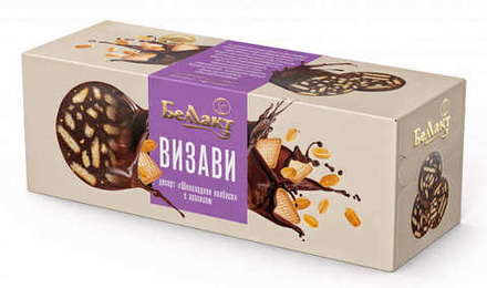Десерт шоколадная колбаса "Визави" с арахисом 300г. Беллакт