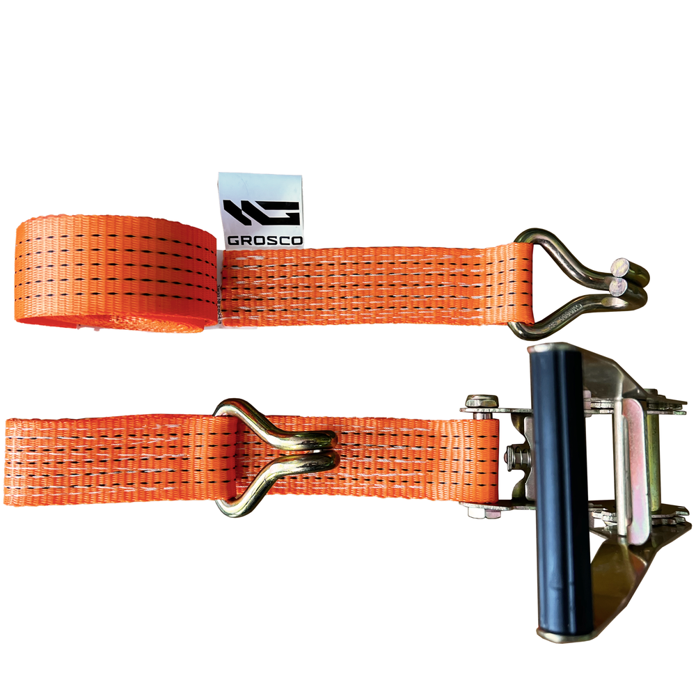 Стяжной ремень с крюками и храповым механизмом