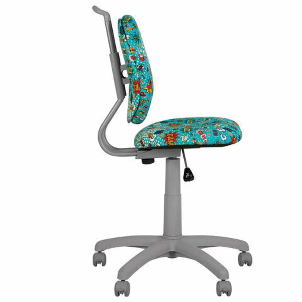 Кресло детское "VINNY GTS" без подлокотников, бирюзовое с рисунком