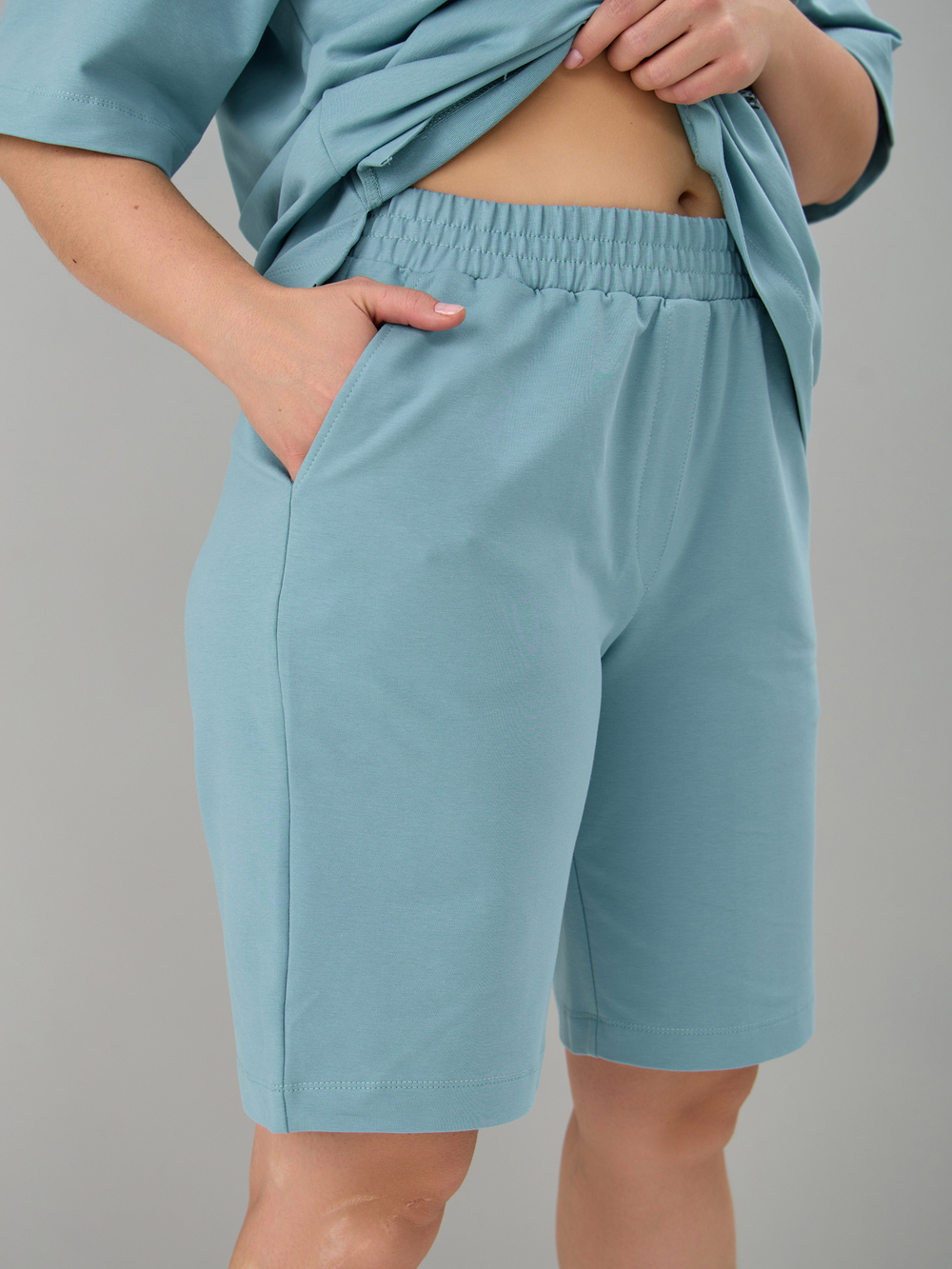 Костюм с шортами КНф-101П/бирюзовый