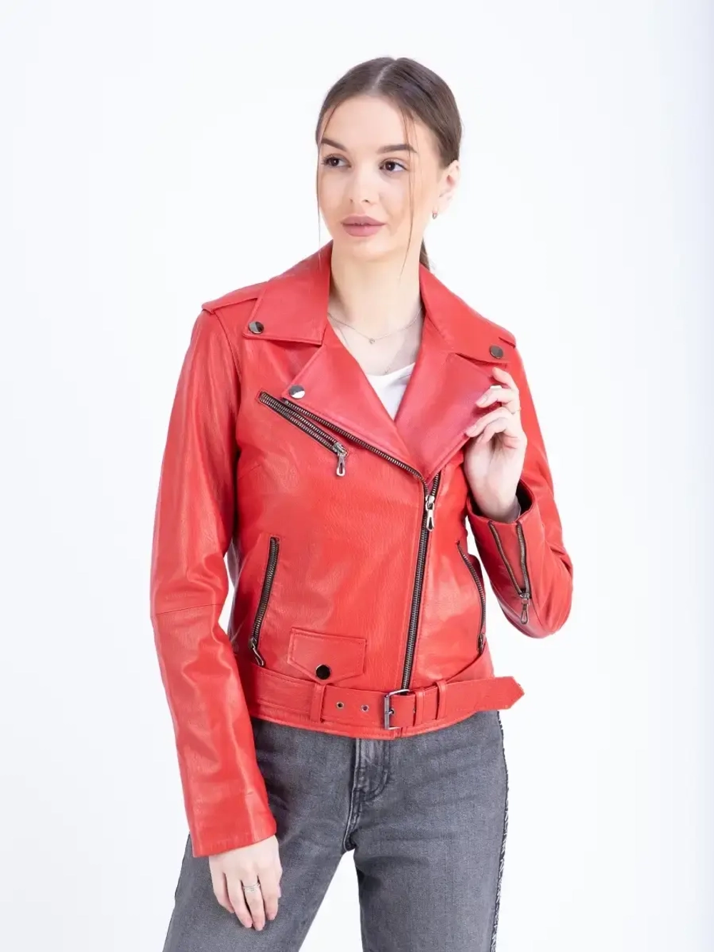 Косуха кожаная куртка женская Турция