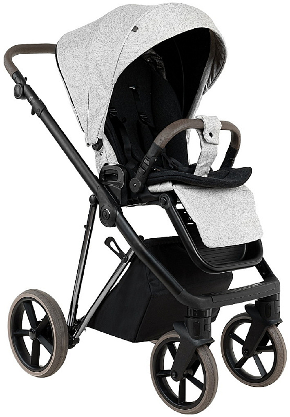 Коляска 2 в 1 Roan Sol Luxury Vintage 2.0 Pixel/Light/Nickel