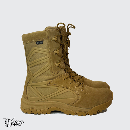 Тактические ботинки NovaTex Warrior 7.62 бежевые, замша и CORDURA®