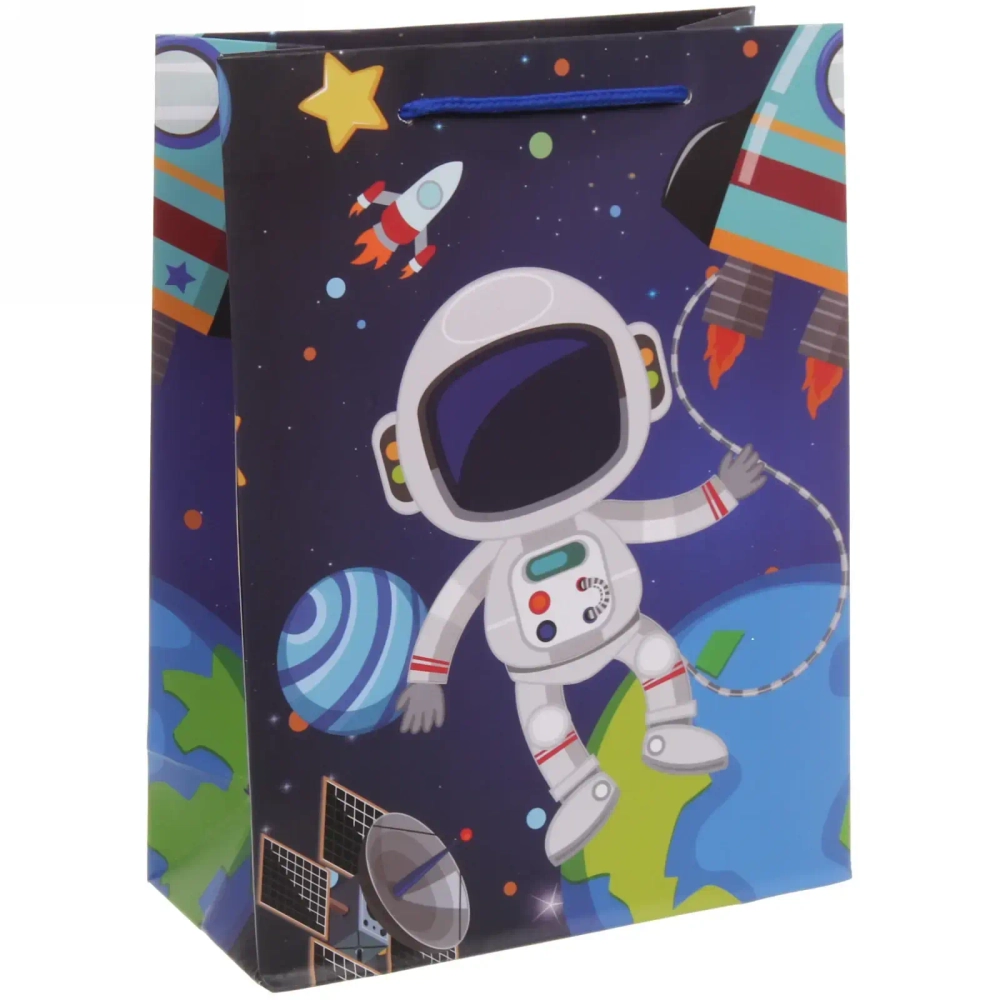 Пакет подарочный «Космос» 18*24*8,5 см