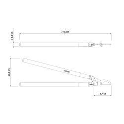 Секатор Tramontina 78360505 обходной с деревянной ручкой | Tramontina