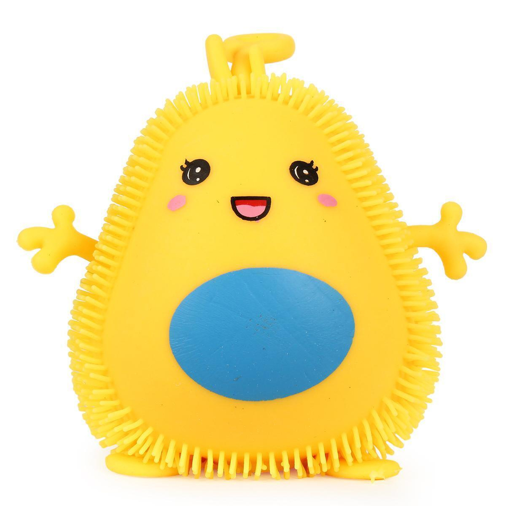 Мякиш волосатик 12 см со светом, 6 цвета микс, с-30442