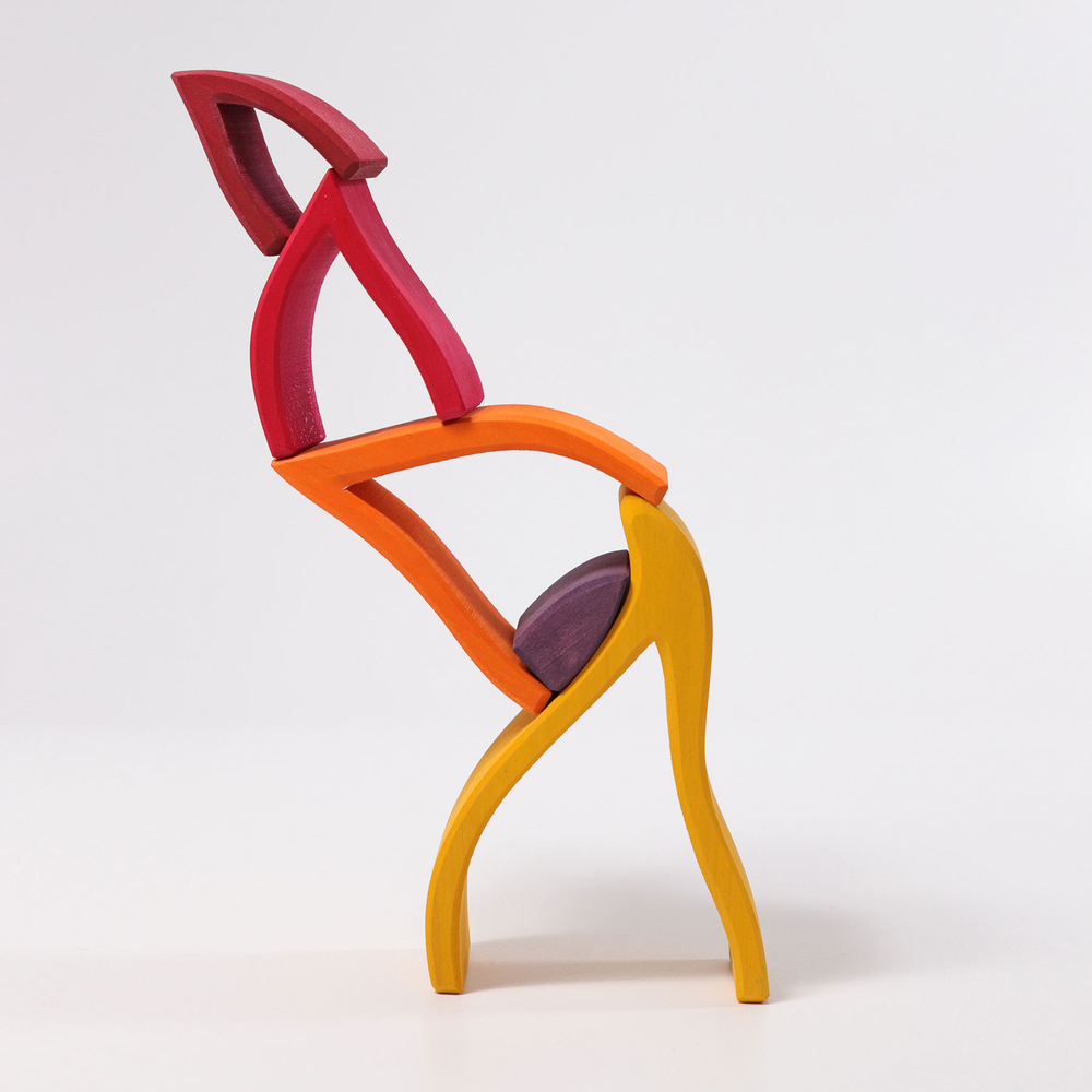 Фантазийная деревянная пирамидка "Большой огонь", 6 деталей