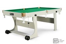 Бильярд BFG Compact Light 6 (Серый) (РП, серый (ЛДСП), ЛДСП_16, Сукно Euro Pro 50 ш1.98м Yellow green, Х/б сетка)