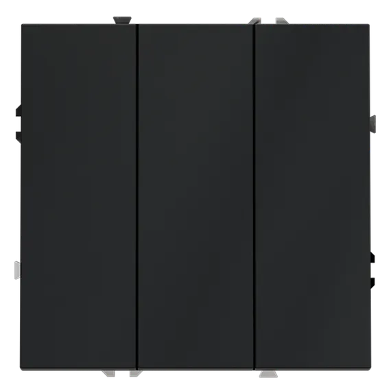 Выключатель встраиваемый VOLTUM S70 трехклавишный 10А, (графит) vls030107