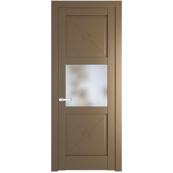Фото межкомнатной двери эмаль Profil Doors 1.4.2PM перламутр золото стекло матовое