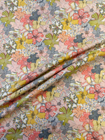 Хлопок Liberty белый с разноцветными цветами Tana Lawn™ Cotton - Classic Collection