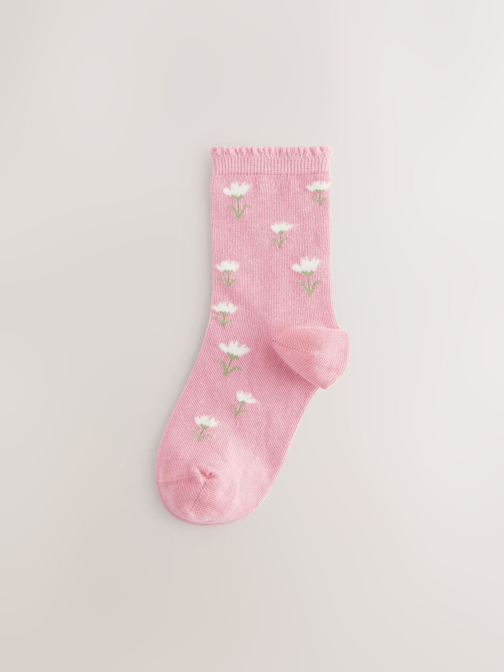 Носки хлопковые для девочки Next E99-474, 5 шт., Розовый, Голубой, Серый