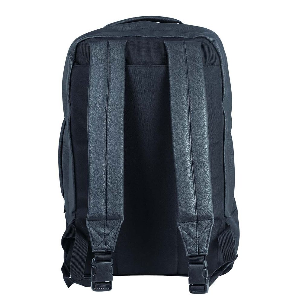 Рюкзак BRAUBERG молодежный с отделением для ноутбука, "Квадро", искуственная кожа, черный, 44х29х13 см, 227088