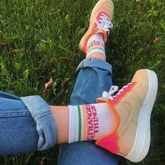 Носки Netflix "Очень странные дела", р-р 36-42 (белый)