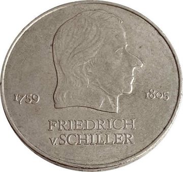 20 марок 1972 Германия (ГДР) «Фридрих фон Шиллер»