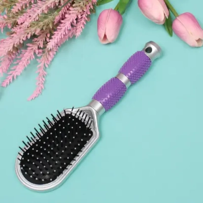 Расческа массажная «Lavanda», трапеция, цвет ручки фиолетовый, 23,5см.