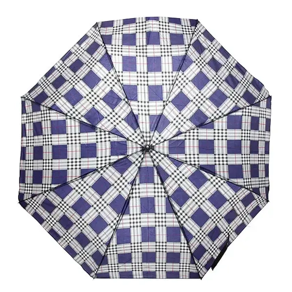 Зонт мужской механический «Ultramarine», клетка, 8 спиц, d-105см, длина в слож. виде 24см