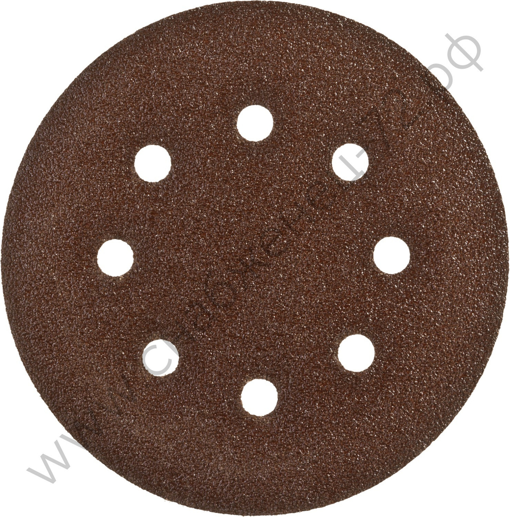 Круг шлифовальный ЗУБР ″СТАНДАРТ″ из абразивной бумаги на велкро основе, 6 отв., Р60, 150мм, 5шт