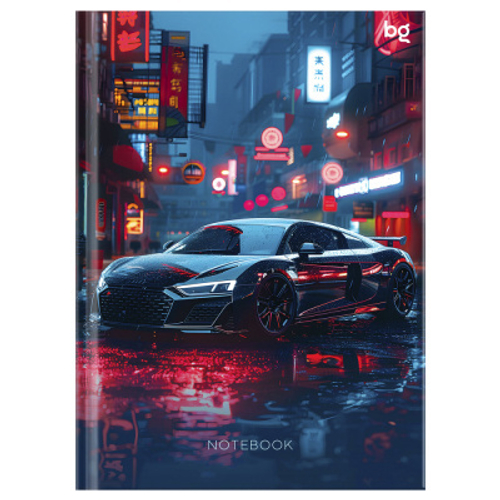 Бизнес-блокнот А6, 64л., ЛАЙТ BG "Sportcar", матовая ламинация, выборочный лак