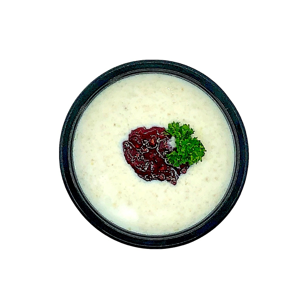 Каша овсяная с малиновым джемом