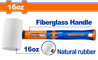 Киянка резиновая белая 450 гр (6/24) WADFOW WHM7304